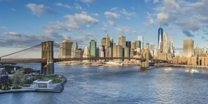 Framed Print : Brooklyn Bridge and Lower Manhattan / Downtown, New York City, New York, USA Framed Print : Brooklyn Bridge and Lower Manhattan / Downtown, New York City, New York, USA