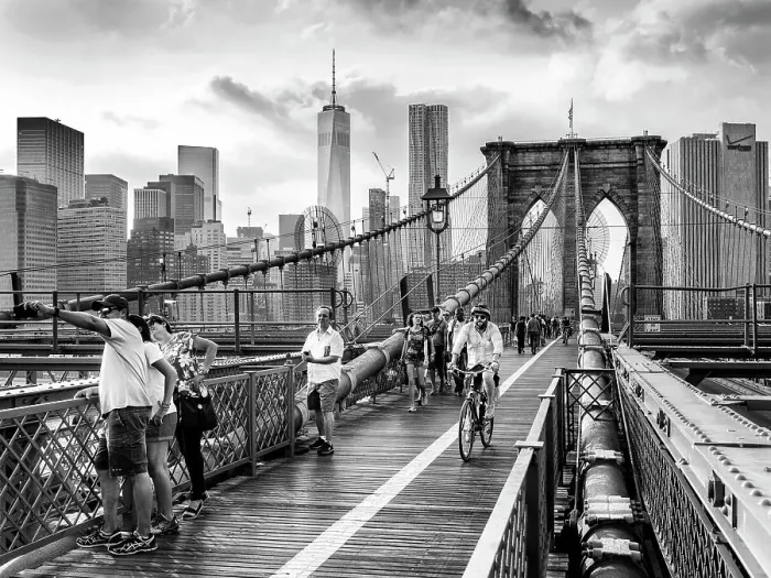 Framed Print : Brooklyn Bridge, Manhattan New York City, New York, USA