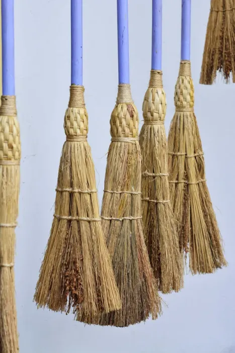 Framed Print : Brooms made with millet by Nuno Moutinho. Portugal