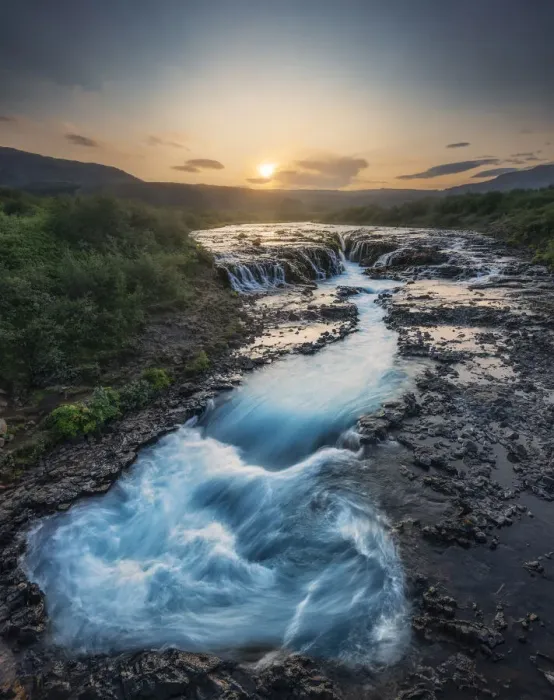 Framed Print : Bruarfoss waterfall, Iceland Framed Print : Bruarfoss waterfall, Iceland