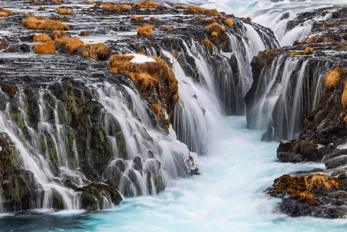 Framed Print : Bruarfoss waterfall, Iceland Framed Print : Bruarfoss waterfall, Iceland