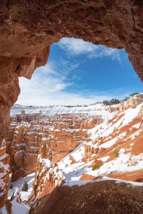 Framed Print : Bryce Canyon National Park framed in a rock window, Tropic, Utah, USA Framed Print : Bryce Canyon National Park framed in a rock window, Tropic, Utah, USA