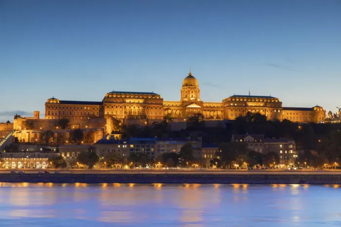 Framed Print : Buda Castle at dusk, Budapest, Hungary Framed Print : Buda Castle at dusk, Budapest, Hungary