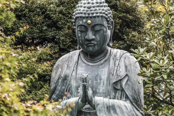 Framed Print : Buddha at Gokokusan Tenno ji Temple, Taito, Tokyo, Japan