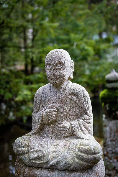 Buddha statue at Ekoin temple, Koya, Mount Koya, Kansai region, Honshu, Japan