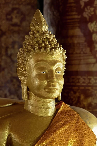 Buddha statue, Wat Pak Khan Khammungkhun, Luang Prabang (ancient capital of Laos on the Mekong river), Laos