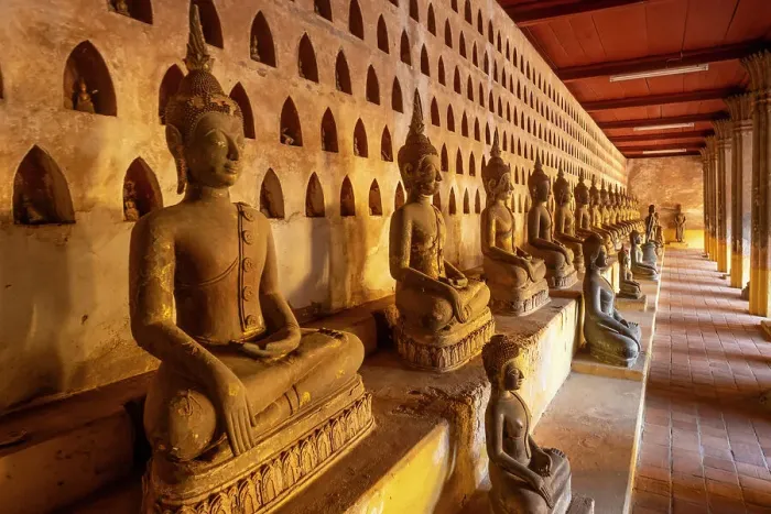 Framed Print : Buddha statues, Buddha gallery, Wat Sisaket, Vientiane (capital city), Laos Framed Print : Buddha statues, Buddha gallery, Wat Sisaket, Vientiane (capital city), Laos