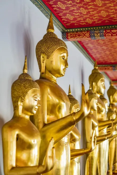 Framed Print : Buddha statues in Wat Pho, Bangkok, Thailand Framed Print : Buddha statues in Wat Pho, Bangkok, Thailand