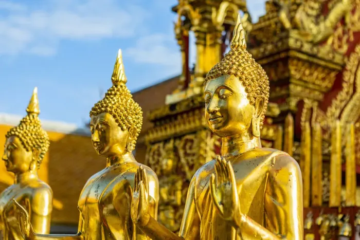 Framed Print : Buddha statues in Wat Phra That Doi Suthep, Chiang Mai, Northern Thailand, Thailand Framed Print : Buddha statues in Wat Phra That Doi Suthep, Chiang Mai, Northern Thailand, Thailand