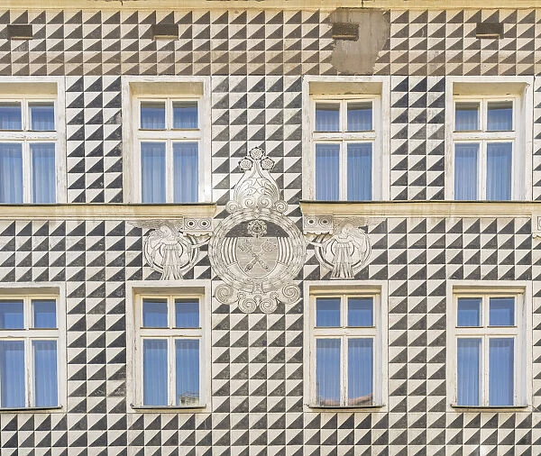 Building facade, Krakow Old Town, Krakow, Poland, Eastern Europe
