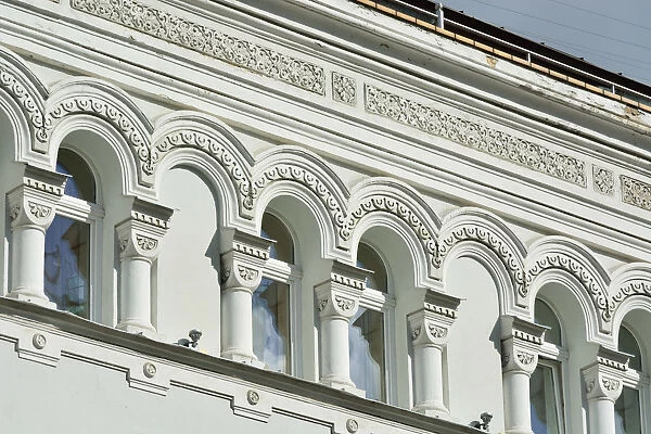 Detail of a building in Town Hall square. Old Town, a Unesco World Heritage Site. Vilnius