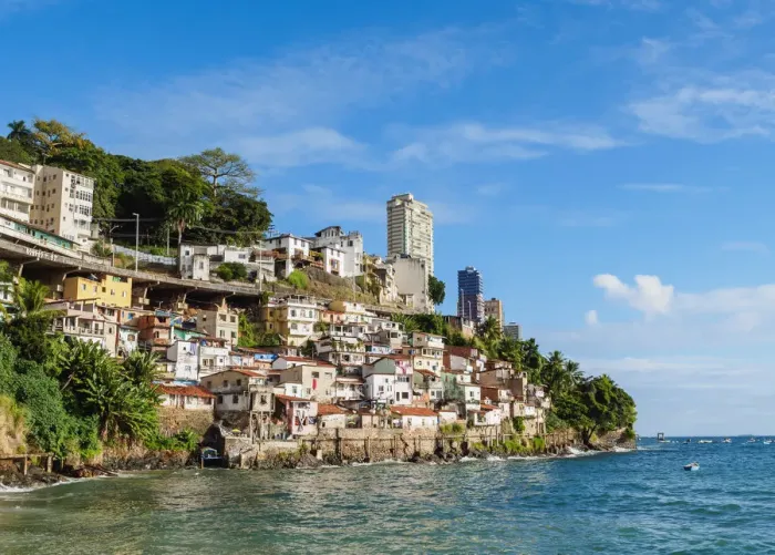 Framed Print : Buildings on the coast of the All Saints Bay, Salvador, State of Bahia, Brazil Framed Print : Buildings on the coast of the All Saints Bay, Salvador, State of Bahia, Brazil
