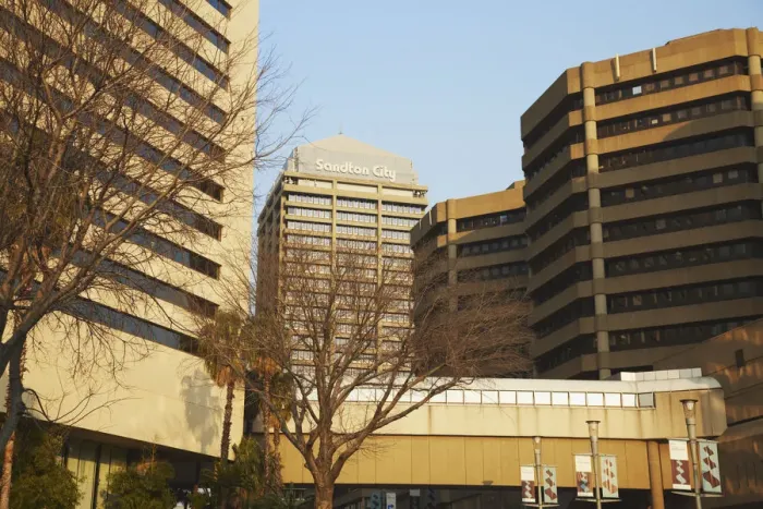 Framed Print : Buildings in downtown Sandton, Johannesburg, Gauteng, South Africa Framed Print : Buildings in downtown Sandton, Johannesburg, Gauteng, South Africa