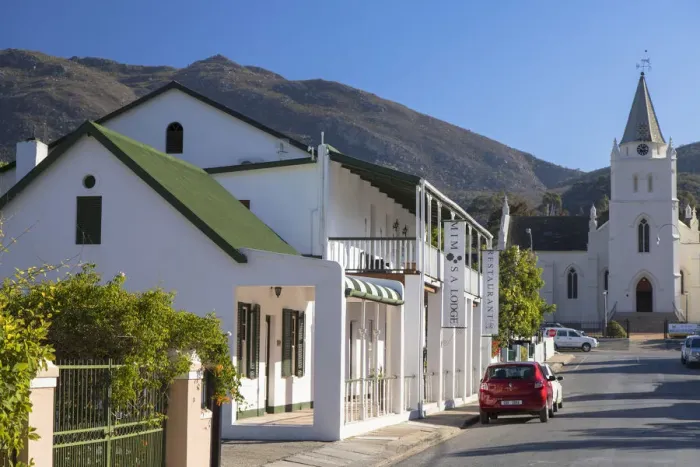 Framed Print : Buildings and Dutch Reformed Church on Church Street, Montagu, Western Cape, South Africa Framed Print : Buildings and Dutch Reformed Church on Church Street, Montagu, Western Cape, South Africa