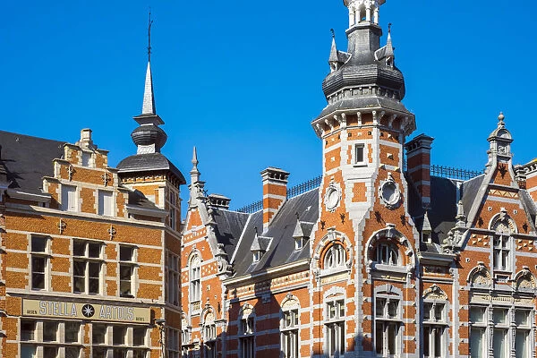 Buildings on Margarethaplein, Leuven, Flemish Brabant, Flanders, Belgium