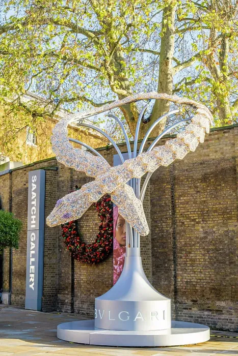 Framed Print : A Bulgari sculpture in Duke of York Square, Chelsea, London, England, UK Framed Print : A Bulgari sculpture in Duke of York Square, Chelsea, London, England, UK