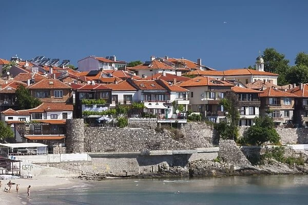 Bulgaria, Black Sea Coast, Sozopol, town and fortress walls
