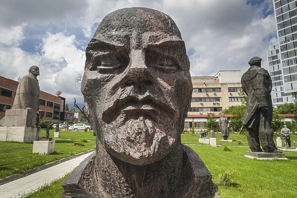 Bulgaria, Sofia, Sculpture Park of Socialist art, bust of Lenin, by Nedko Krastev, 1949