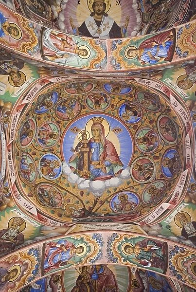 Bulgaria, Southern Mountains, Rila, Rila Monastery, UNESCO-listed wall frescoes, Jesus Christ