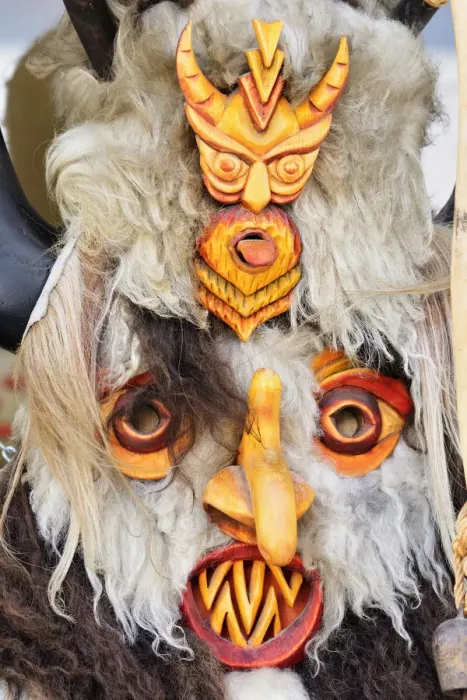 Framed Print : Bulgarian kukeri masks. They are used in winter solstice festivities by dancers that