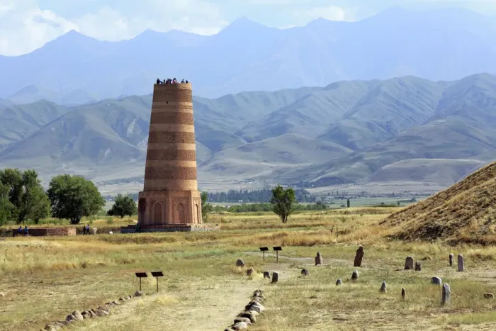 Framed Print : Burana tower minaret (9th century), Chuy oblast, Kyrgyzstan Framed Print : Burana tower minaret (9th century), Chuy oblast, Kyrgyzstan