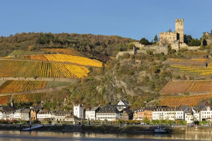 Framed Print : Burg Gutenfels, Kaub, Rhine Valley, Rhineland-Palatinate, Germany