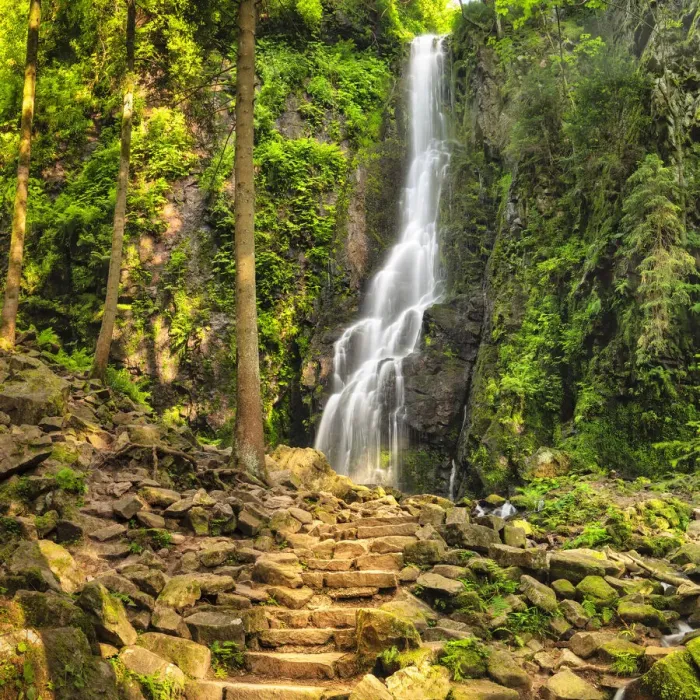 Framed Print : Burgbach Waterfall, Bad Rippoldsau-Schapbach, Black Forest, Baden-Wurttemberg, Germany Framed Print : Burgbach Waterfall, Bad Rippoldsau-Schapbach, Black Forest, Baden-Wurttemberg, Germany