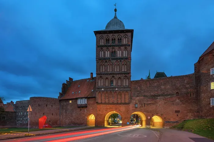 Framed Print : Burgtor at twilight, Lubeck, UNESCO, Schleswig-Holstein, Germany Framed Print : Burgtor at twilight, Lubeck, UNESCO, Schleswig-Holstein, Germany