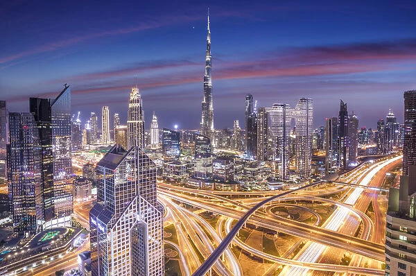 Burj Khalifa & Sheikh Zayad Road, Downtown, Dubai, United Arab Emirates