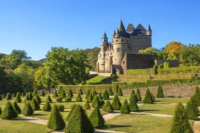 Framed Print : Burresheim castle, St. Johann near Mayen, Eifel, Rhineland-Palatinate, Germany