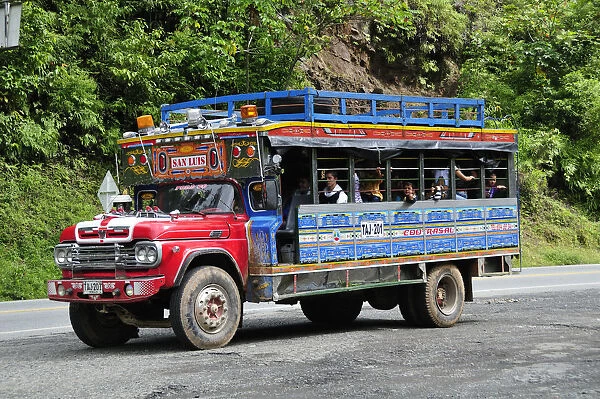 Bus near Medellin, Colombia, South America