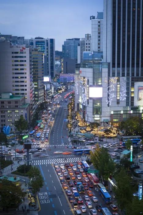 Framed Print : Busy Namdaemun-ro at dusk in Myeong-dong, Myeongdong, Seoul, South Korea Framed Print : Busy Namdaemun-ro at dusk in Myeong-dong, Myeongdong, Seoul, South Korea