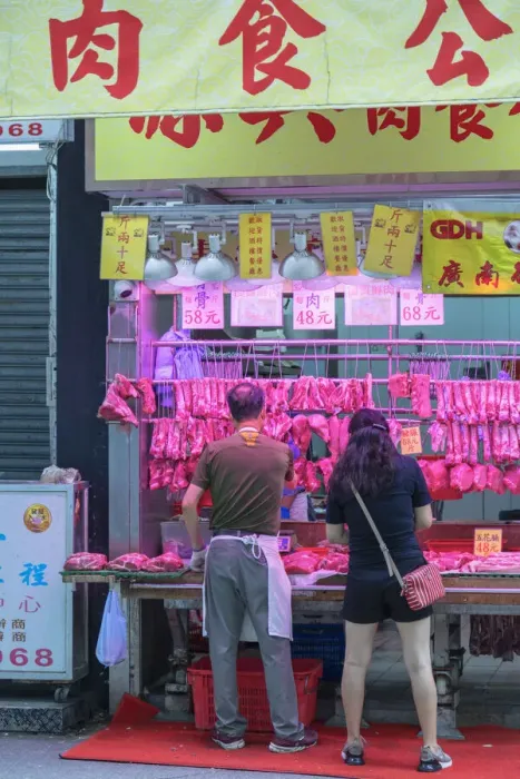 Framed Print : Butchers shop, Sai Ying Pun, Hong Kong Island, Hong Kong Framed Print : Butchers shop, Sai Ying Pun, Hong Kong Island, Hong Kong