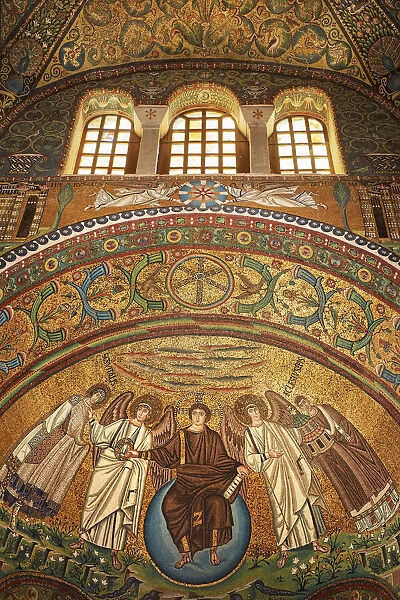 Byzantine mosaics inside the Basilica of San Vitale, Ravenna, Emilia Romagna, Italy