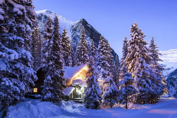 Framed Print : Cabin in Winter, Banff National Park, Alberta, Canada Framed Print : Cabin in Winter, Banff National Park, Alberta, Canada