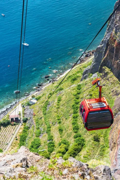 Framed Print : Cable car Teleferico Do Rancho, Camara de Lobos, Madeira island, Portugal Framed Print : Cable car Teleferico Do Rancho, Camara de Lobos, Madeira island, Portugal