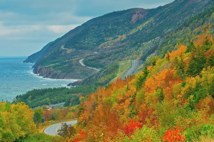 Framed Print : The Cabot Trail along the Gulf of St. Lawrence meanders through the Acadian forest in autumn foliage Cape Breton Highlands National Park, Nova Scotia, Canada Framed Print : The Cabot Trail along the Gulf of St. Lawrence meanders through the Acadian forest in autumn foliage Cape Breton Highlands National Park, Nova Scotia, Canada