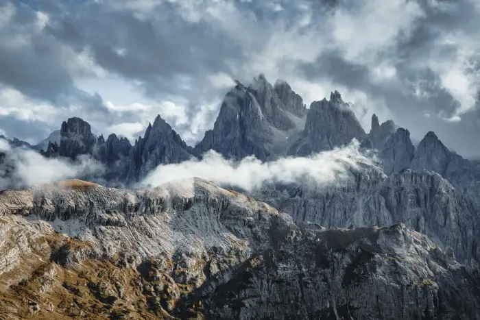 Framed Print : the Cadini di Misurina group, evening of sun and clouds, Dolomites, Auronzo di Cadore Framed Print : the Cadini di Misurina group, evening of sun and clouds, Dolomites, Auronzo di Cadore