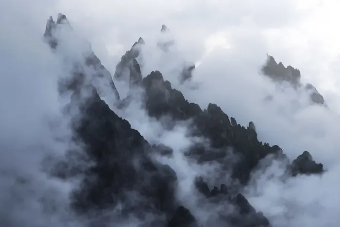 Framed Print : Cadini di Misurina during a storm with layers of clouds, Dolomites, Italy Framed Print : Cadini di Misurina during a storm with layers of clouds, Dolomites, Italy