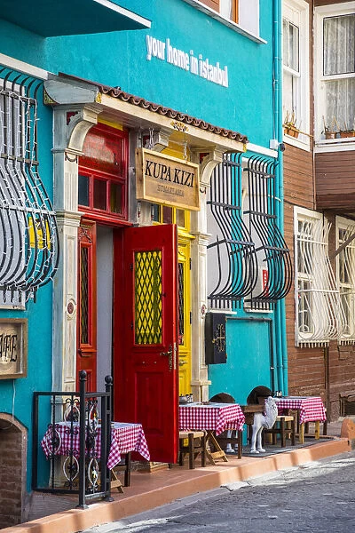 Cafe, Balat district, Istanbul, Turkey