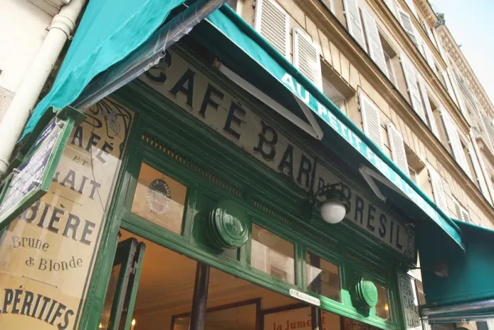 Framed Print : Cafe / Brasserie, Marais District, Paris, France Framed Print : Cafe / Brasserie, Marais District, Paris, France