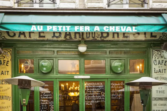 Framed Print : Cafe in the Marais dsitrict, Paris, France Framed Print : Cafe in the Marais dsitrict, Paris, France