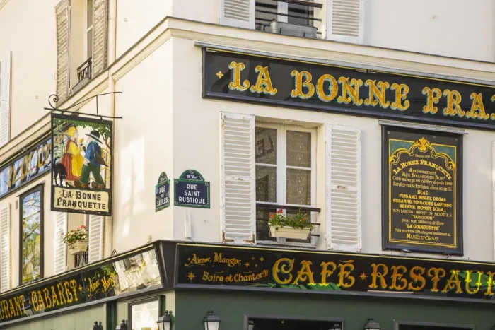 Framed Print : Cafe in Montmartre, Paris, France Framed Print : Cafe in Montmartre, Paris, France