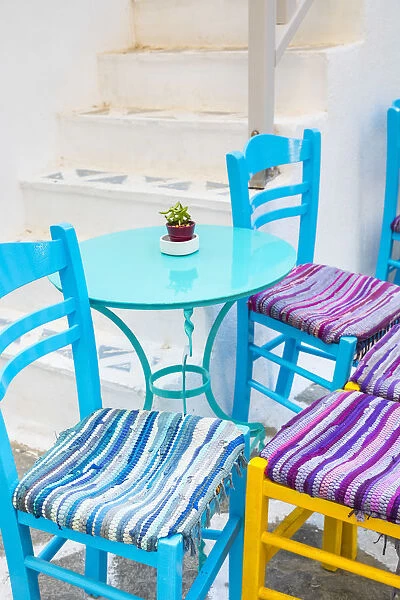 Cafe in Naousa, Paros, Cyclade Islands, Greece