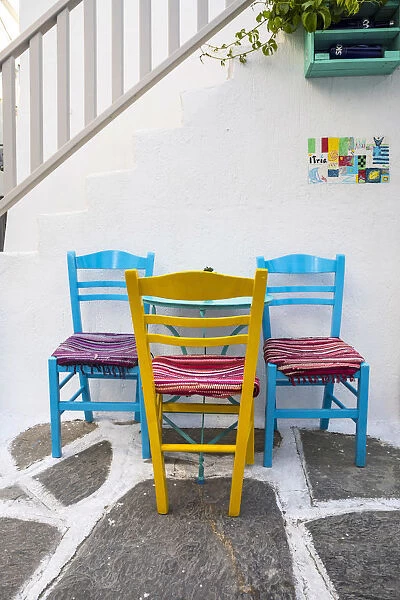 Cafe in Naousa, Paros, Cyclade Islands, Greece