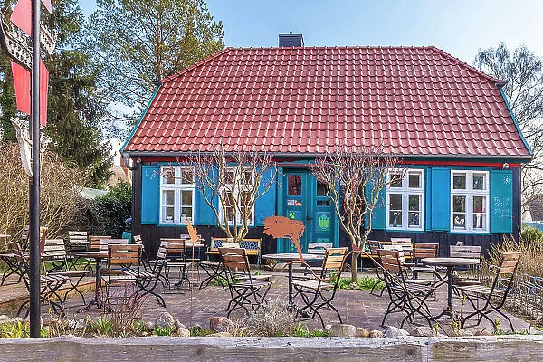 Cafe in Prerow, Mecklenburg-West Pomerania, Baltic Sea, Northern Germany, Germany