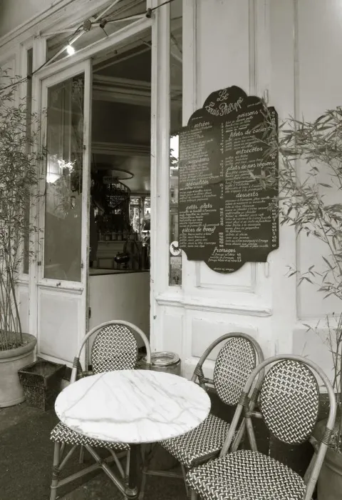 Framed Print : Cafe, Quai de L Hotel de Ville, Marais district, Paris, France Framed Print : Cafe, Quai de L Hotel de Ville, Marais district, Paris, France