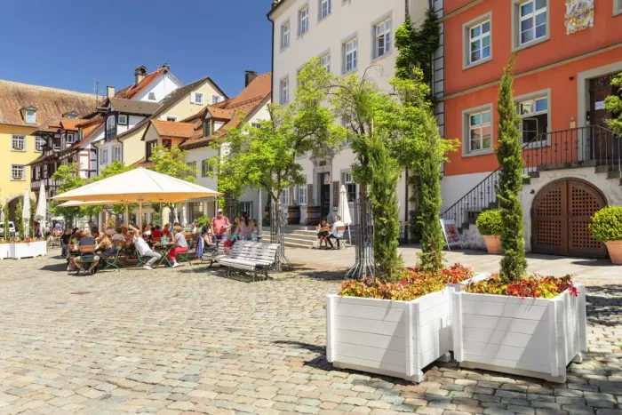 Framed Print : Cafe at Schlossplatz Square, Meersburg, Upper Swabia, Baden-Wurttemberg, Germany Framed Print : Cafe at Schlossplatz Square, Meersburg, Upper Swabia, Baden-Wurttemberg, Germany