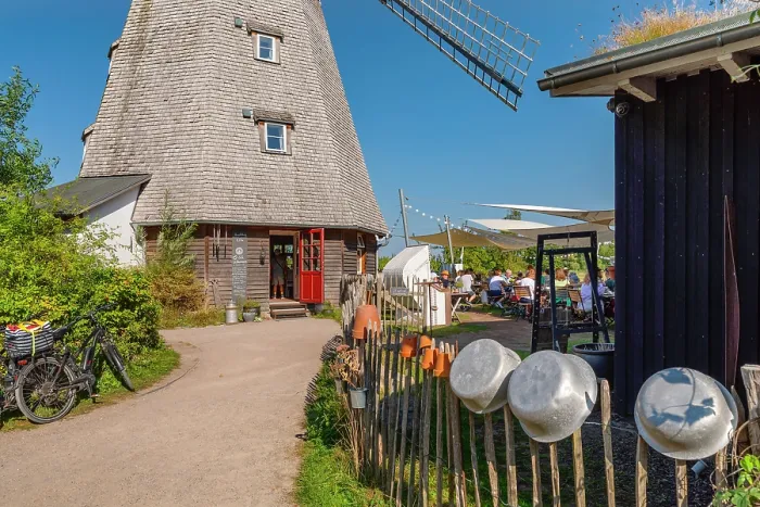 Framed Print : Cafe in a windmill, Ahrenshoop, Fisch-Darss-Zingst Peninsula, Fischland, Mecklenburg-Western Pomerania, Germany Framed Print : Cafe in a windmill, Ahrenshoop, Fisch-Darss-Zingst Peninsula, Fischland, Mecklenburg-Western Pomerania, Germany