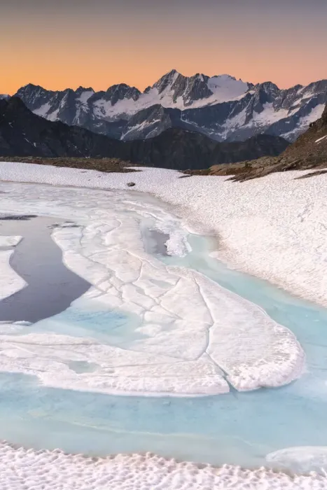 Framed Print : Caione lake at dawn, Stelvio national park, Brescia province, Lombardy, Italy, Europe Framed Print : Caione lake at dawn, Stelvio national park, Brescia province, Lombardy, Italy, Europe